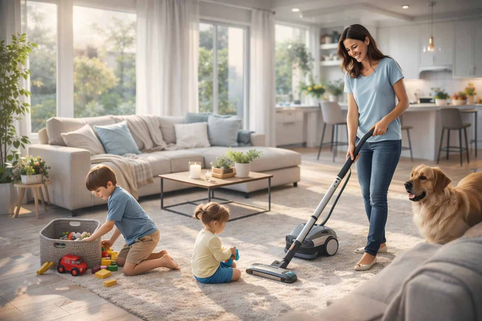 Healthy home after a residencial deep cleaning for Baywatcher Cleaning in Tampa.